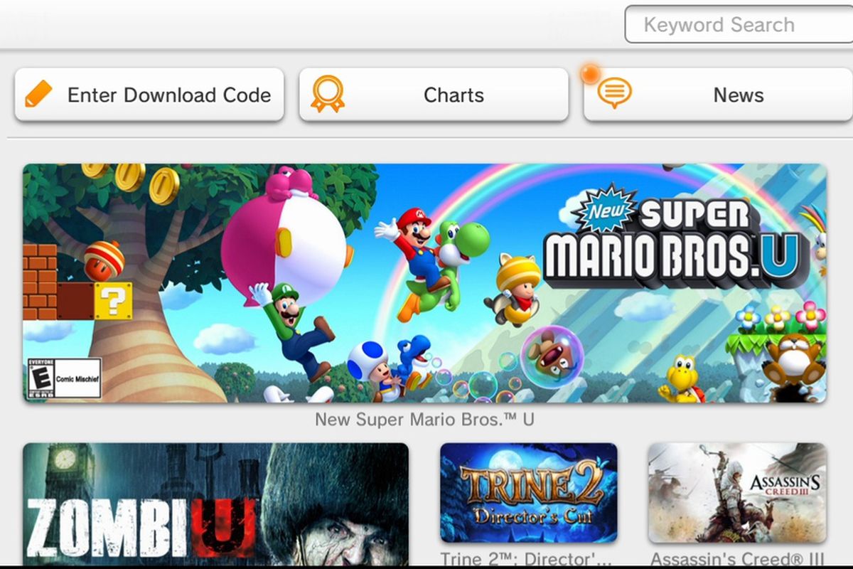Convencional Autor un millón Wii U eShop launch list: 23 digital titles including New Super Mario,  Assassin's Creed 3 and indies - Polygon