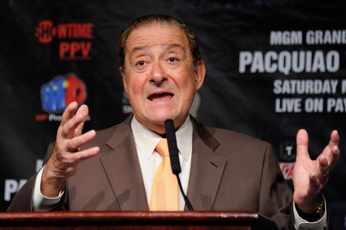Bob Arum is offering to promote a Mayweather vs Pacquiao fight, under normal promotional terms, including a share of Mayweather's money. (Photo by Ethan Miller/Getty Images)