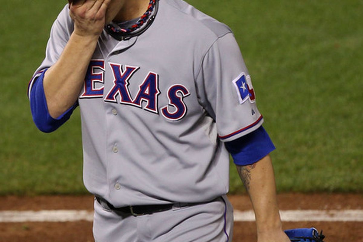 C.J. Wilson had a violent reaction to the eighth inning of Game Two of the 2010 MLB World Series.