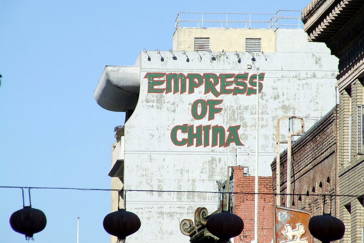 Exterior view of the old Empress of China in SF Chinatown