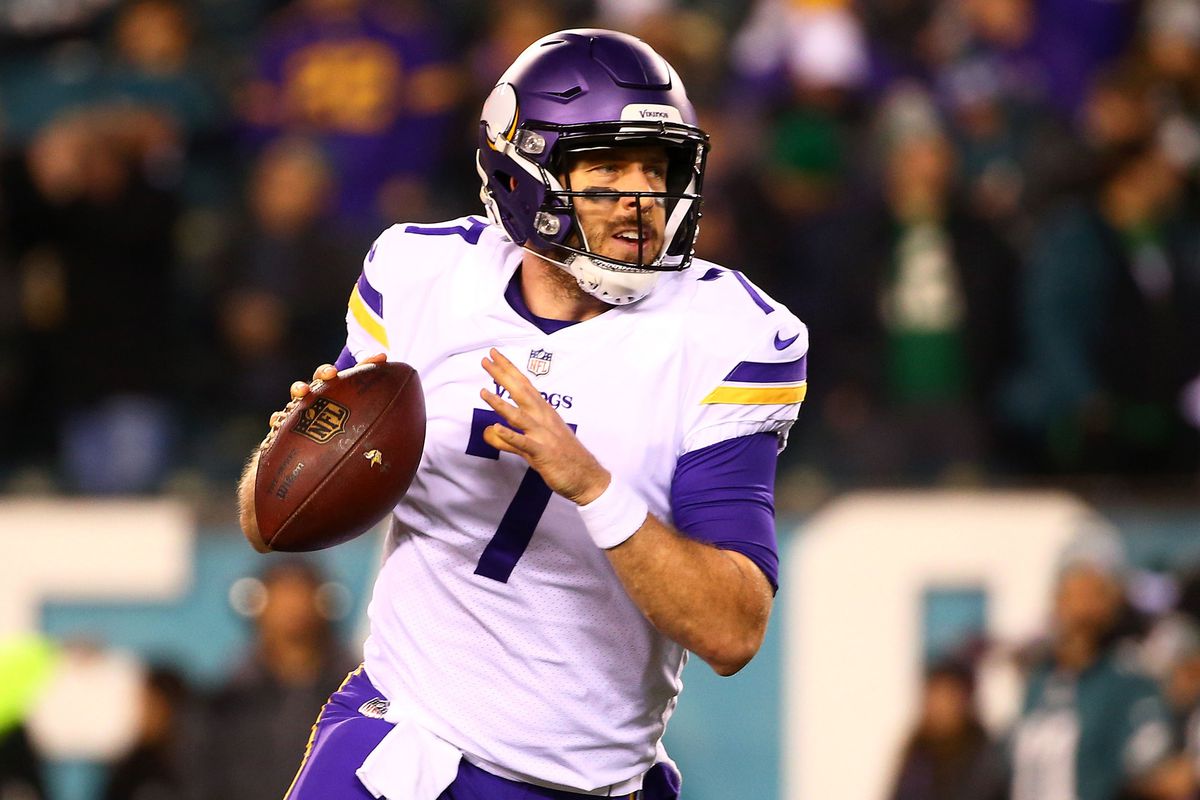 Case Keenum throws a pass for the Vikings