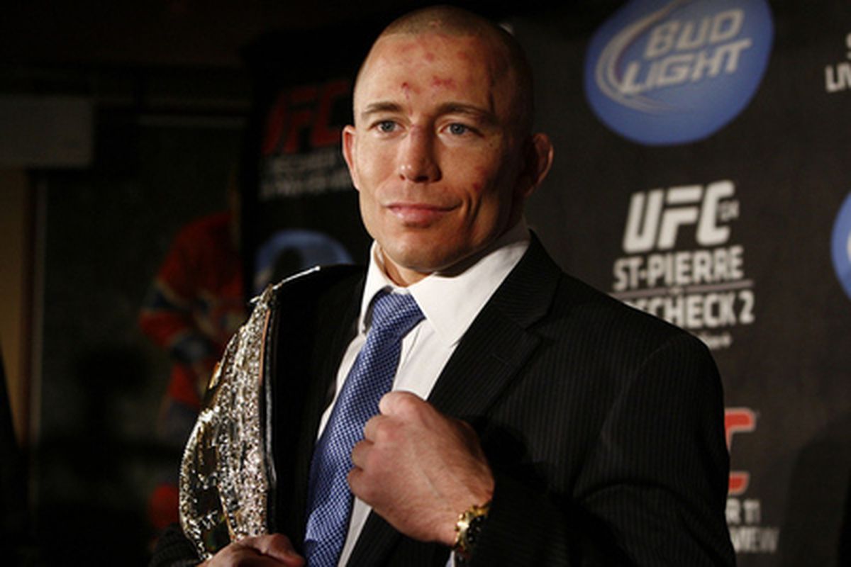 Pictured: Georges St. Pierre. Photo by Esther Lin via MMA Fighting