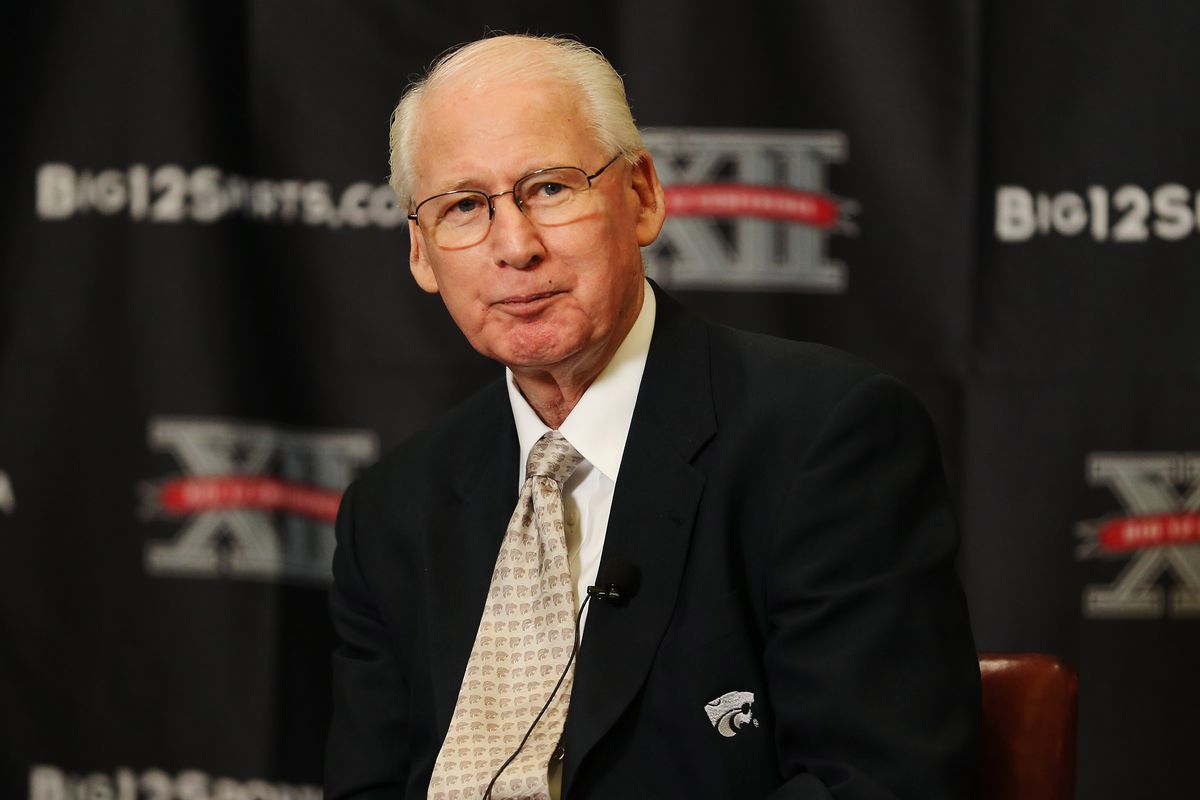 Jul 23, 2012; Dallas, TX, USA; Kansas State Wildcats head coach Bill Snyder speaks to reporters during Big 12 Media Day at the Westin Galleria.  Mandatory Credit: Kevin Jairaj-US PRESSWIRE