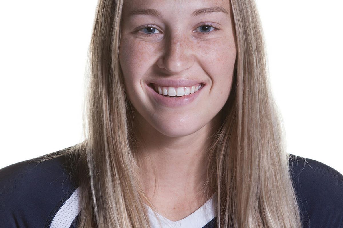 Dixie State volleyball junior middle blocker Malary Marshall poses for her headshot.