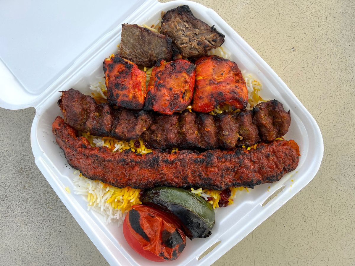 Combination kebab from Malek’s Grill.