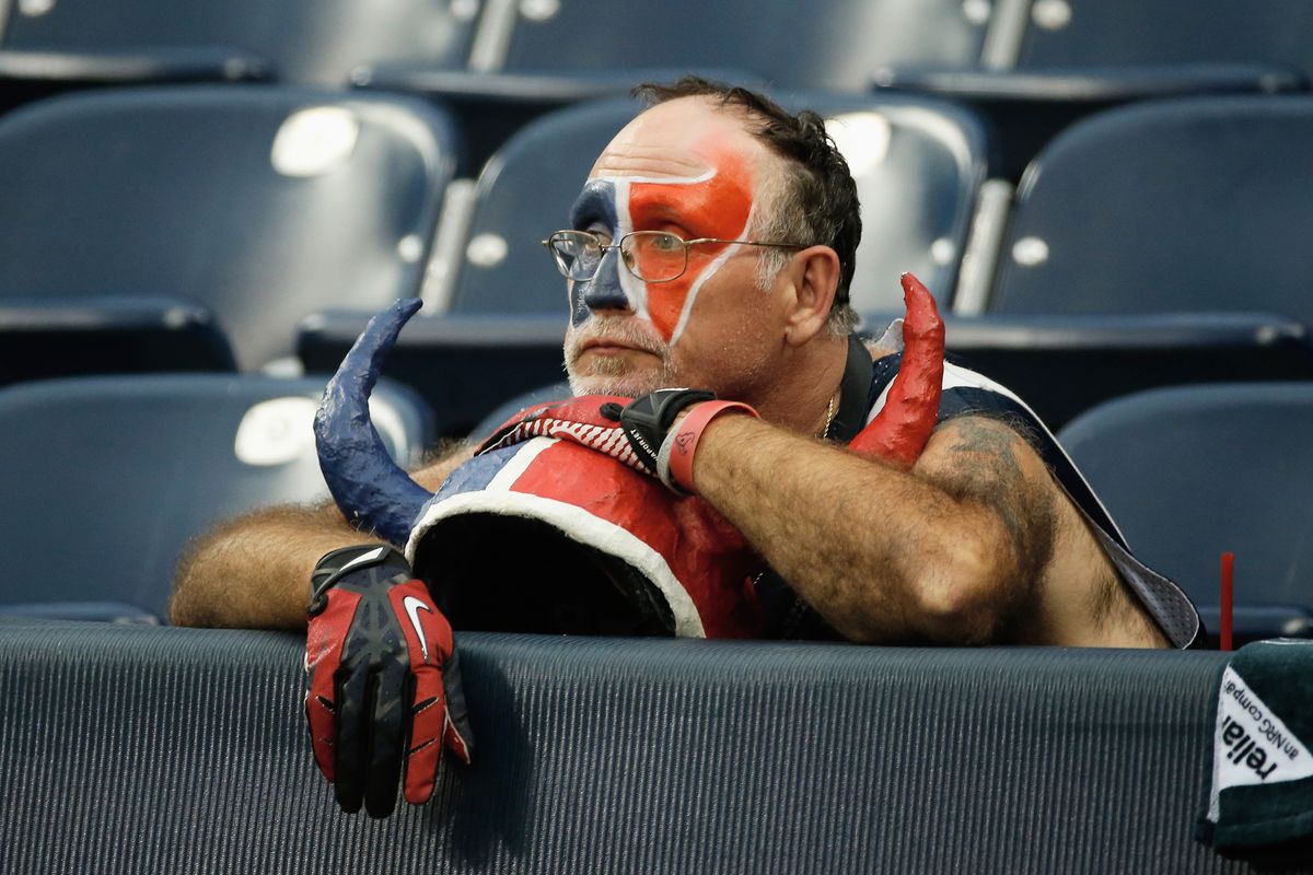 For better or worse, you know this dude will be at Reliant Stadium tomorrow.