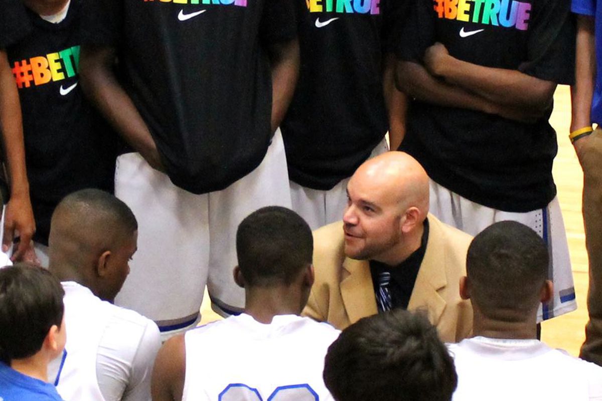 Anthony Nicodemo coaches up his Saunders High School basketball team