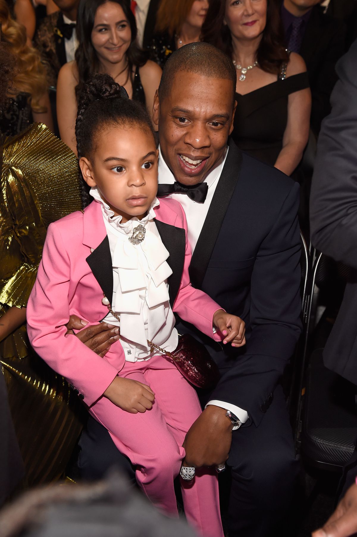 Blue Ivy Carter and Jay Z at the Grammys 2017