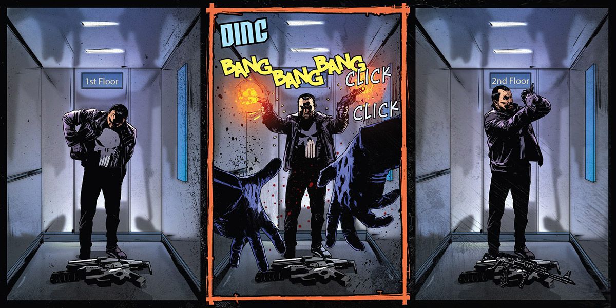 Frank Castle (the Punisher) in The Punisher #1, Marvel Comics (2018). 