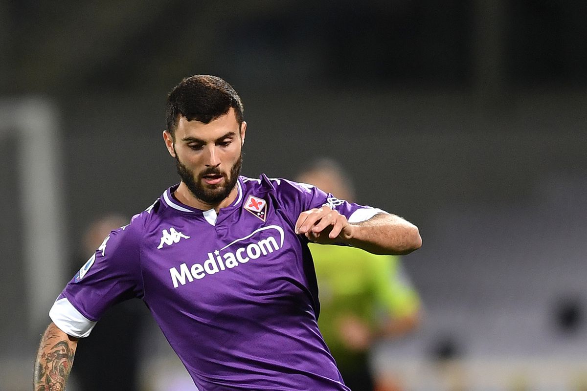 Patrick Cutrone of ACF Fiorentina in action during the Serie...