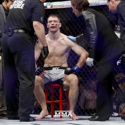 Joe Duffy gets checked on at UFC 217.