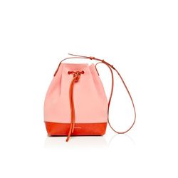 Canvas Bucket Bag In Blush With Moss, $445