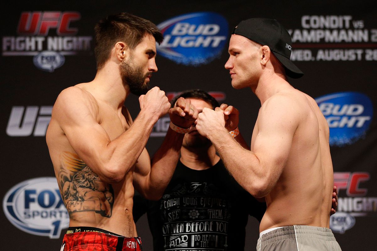 Carlos Condit will face Martin Kampmann in the UFC Fight Night 27 main event.