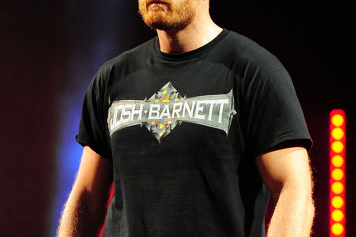 May 19, 2012; San Jose, CA, USA; Josh Barnett enters to fight Daniel Cormier (not pictured) during the heavyweight tournament final bout of the Strikeforce World Grand Prix at HP Pavilion.  Mandatory Credit: Kyle Terada-US PRESSWIRE