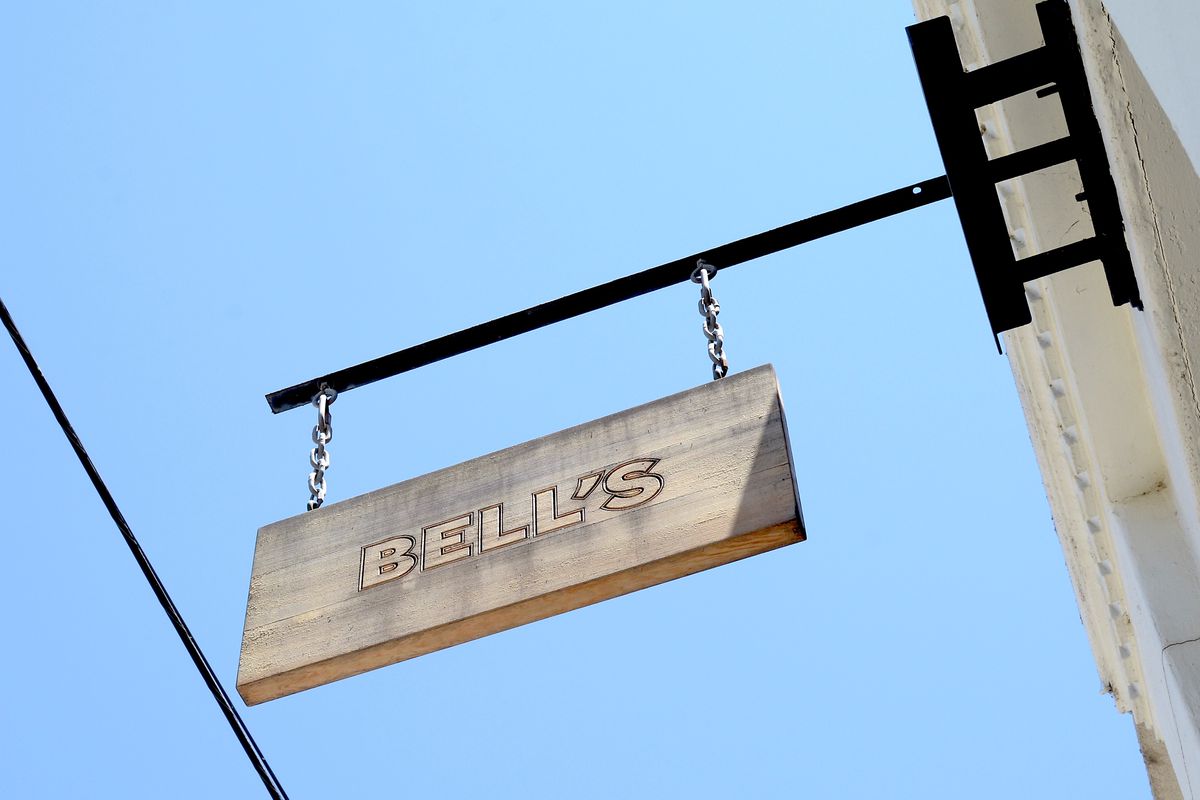 Exterior signage at Bell’s in Los Alamos.