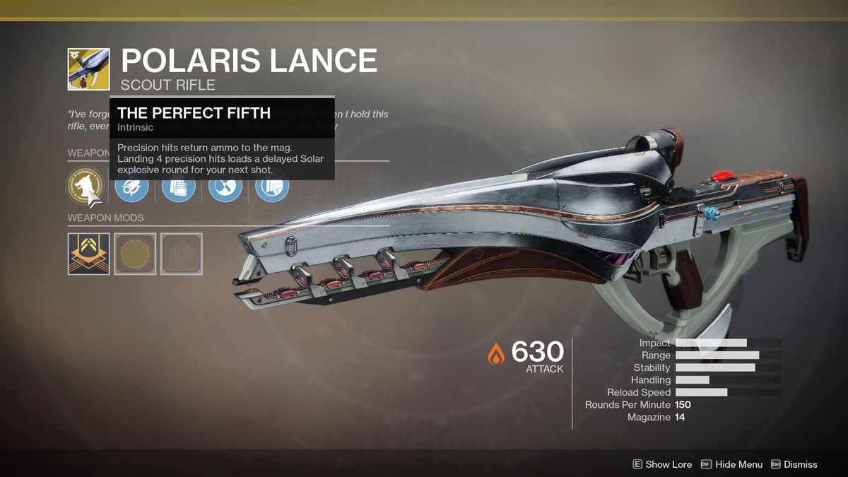 Polaris Lance Exotic Destiny 2
