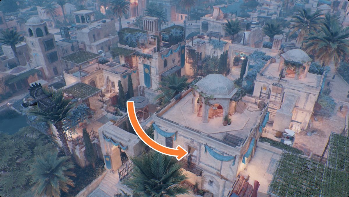 Assassin’s Creed Mirage Basim breaking into the Scholar’s estate