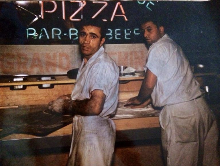 Joe Pierri (left) and Pat Albergo, his cousin and co-founder of Little Joe’s Pizzeria, 2921 W. 63rd. | Provided photo