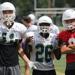 Glenbard West players during a preseason practice. Allen Cunningham/For the Sun-Times.