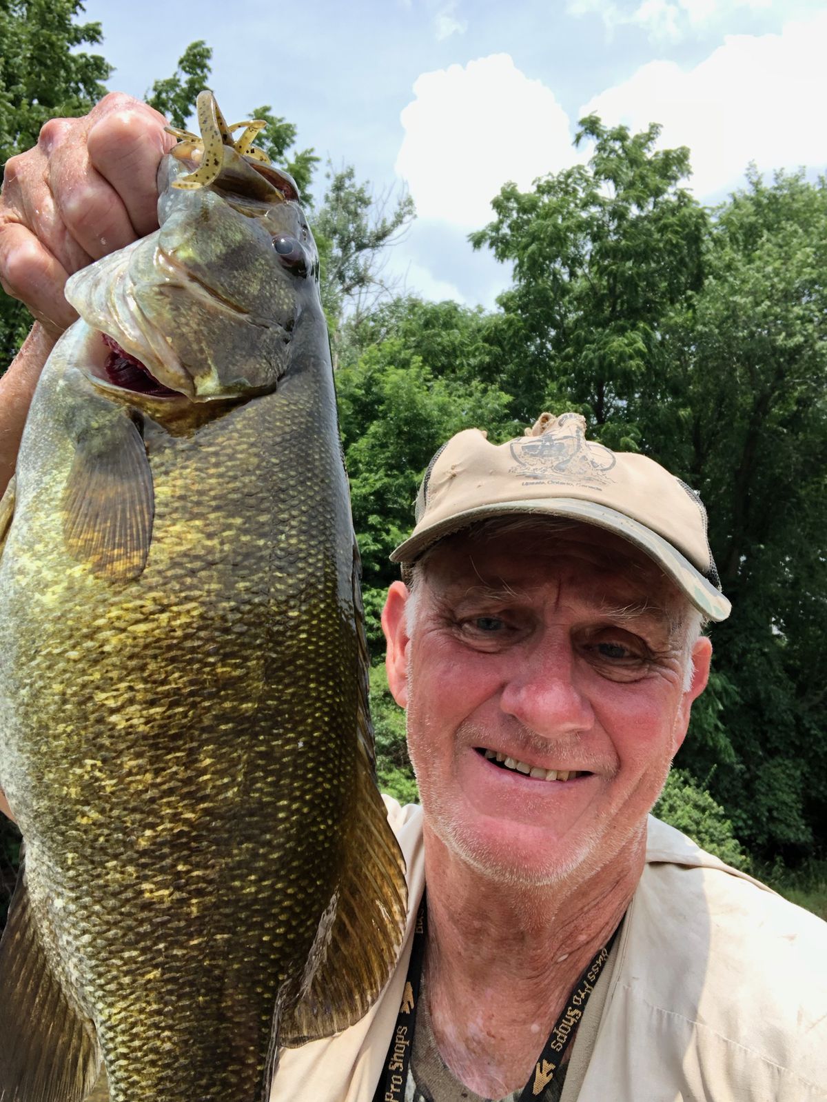 George Peters with a good smallmouth bass from the Kankakee River. Provided photo