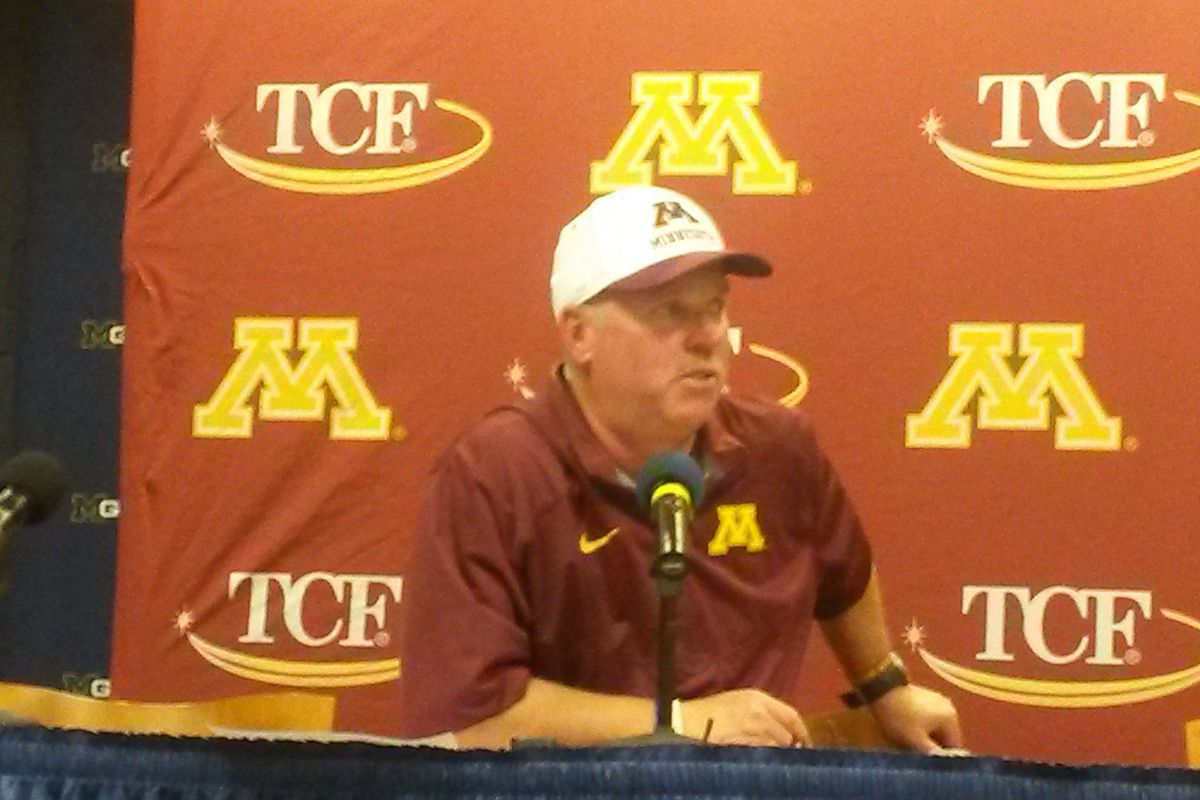 Jerry Kill during his postgame press conference