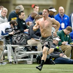 Robby Toma at Notre Dame's pro day
