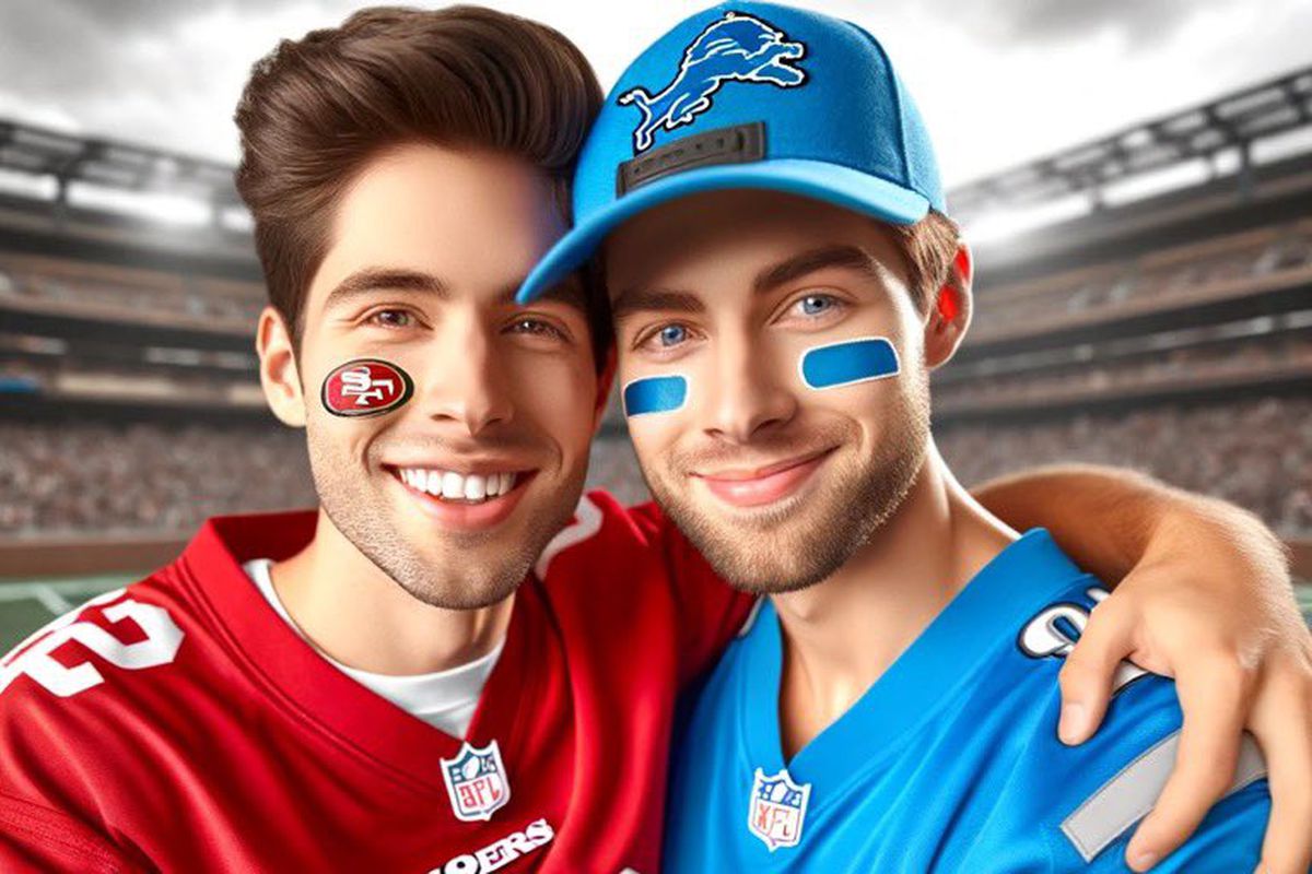 49ers and Lions fans together, from the X posts of umichvoter.
