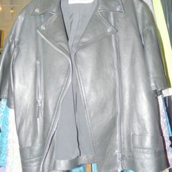 Christian Dior leather moto jacket, $200