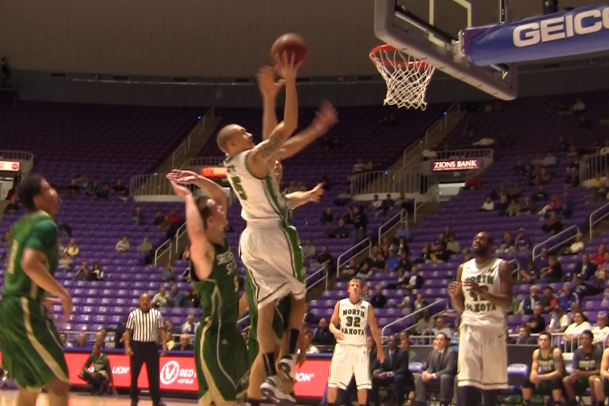 All-Conference performer Troy Huff scores for North Dakota