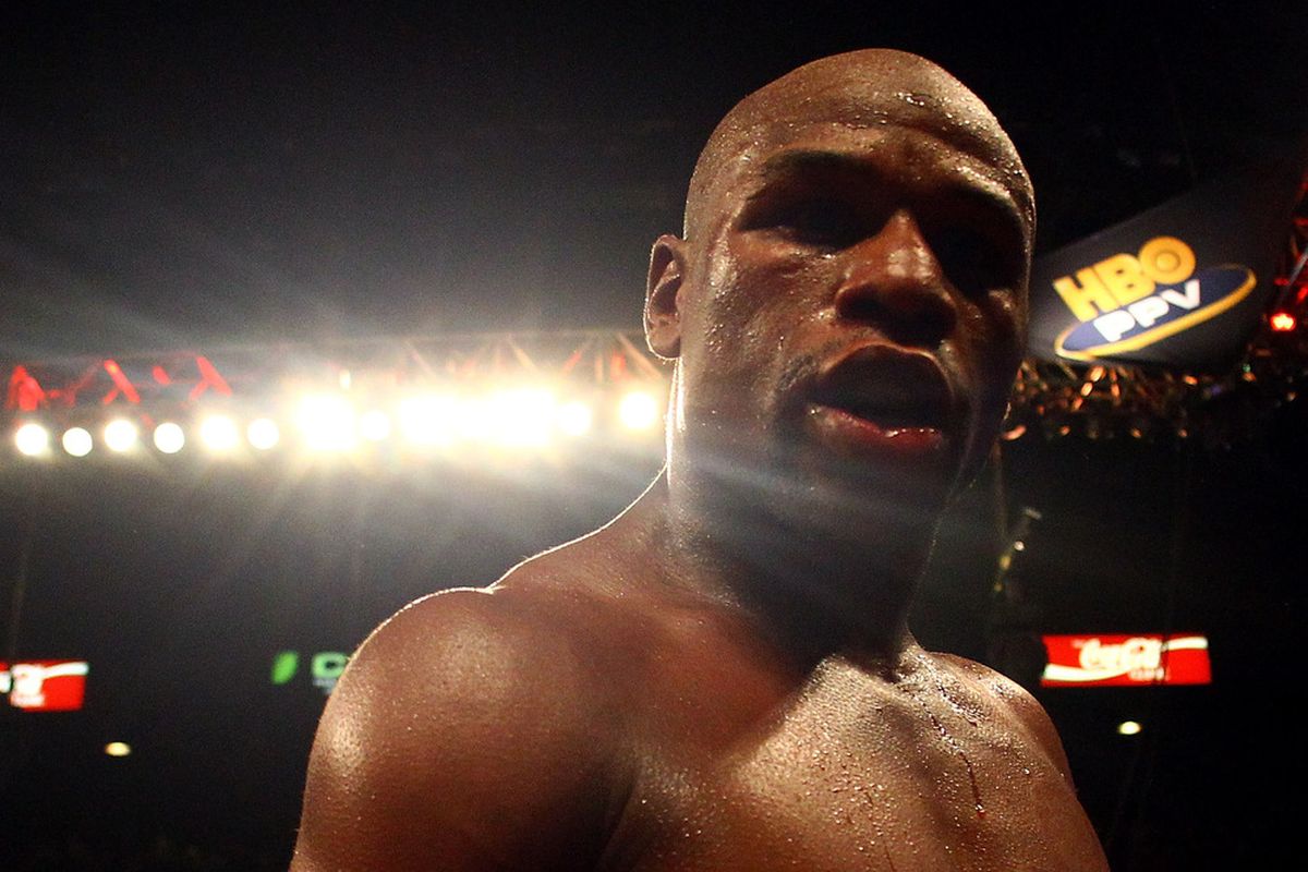 Floyd Mayweather is recognized by Forbes Magazine as the world's highest-paid athlete. (Photo by Al Bello/Getty Images)