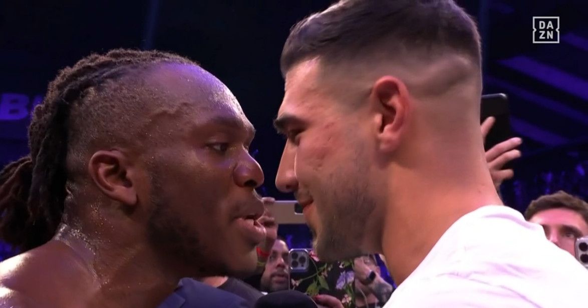Highlights: KSI knocks out Fournier with elbow, stares down Tommy Fury