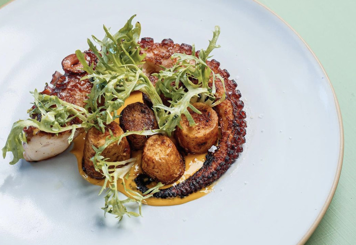 Spanish octopus at Bar Le Côte pop-up at Rustic Canyon in Santa Monica.&nbsp;