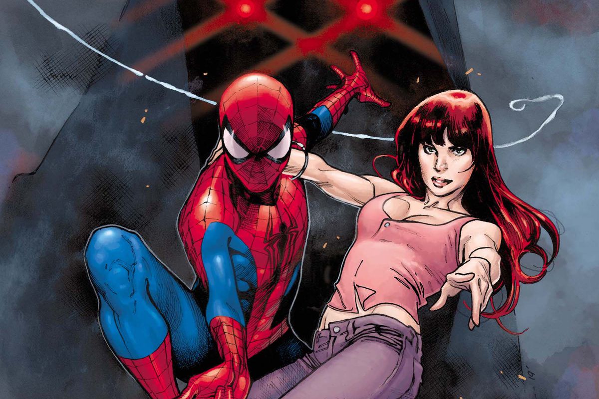 Promotional cover for Spider-Man #1 by J.J. Abrams, Henry Abrams, and Sara Pichelli/Marvel Comics (2019).