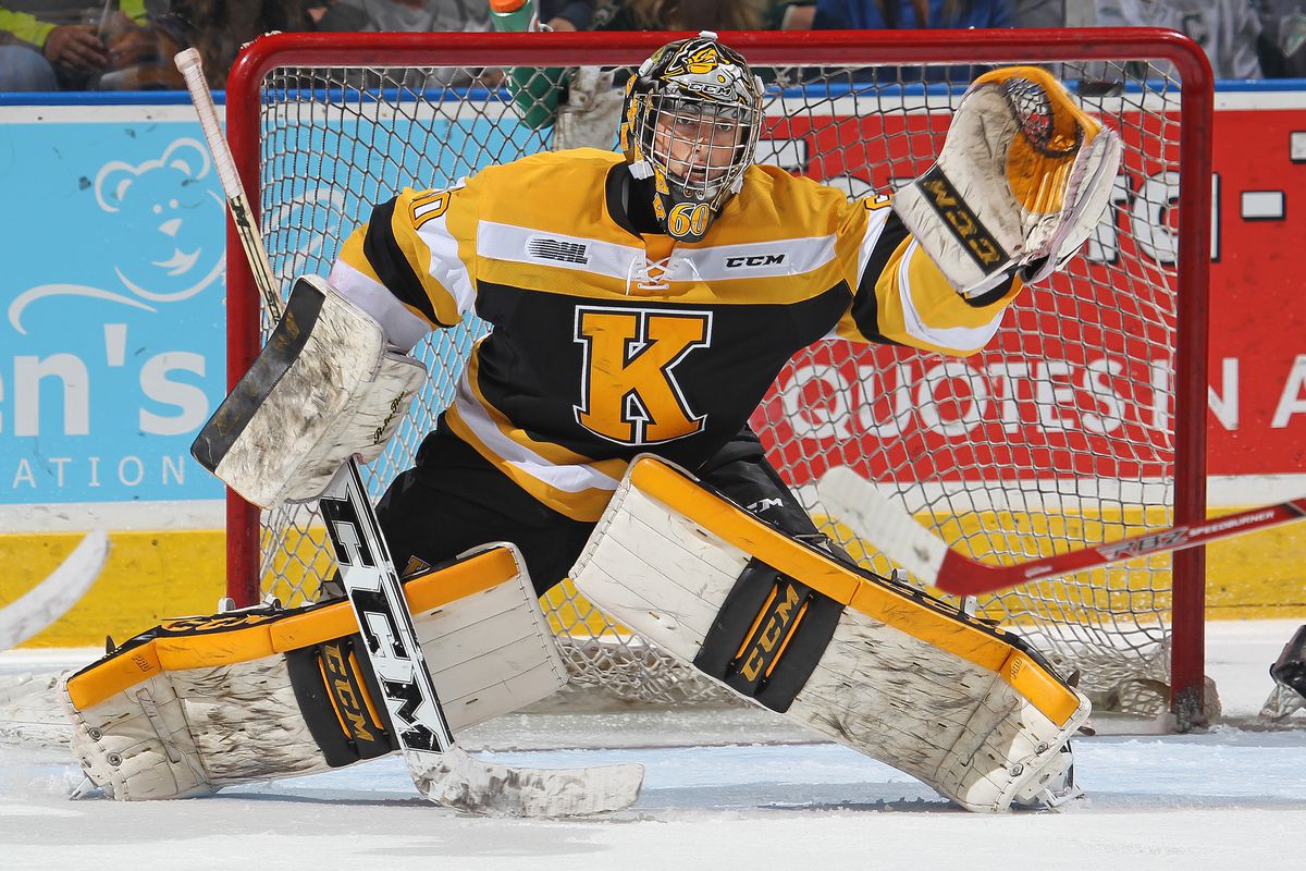 Hurricanes fifth round pick, Jeremy Helvig in net.