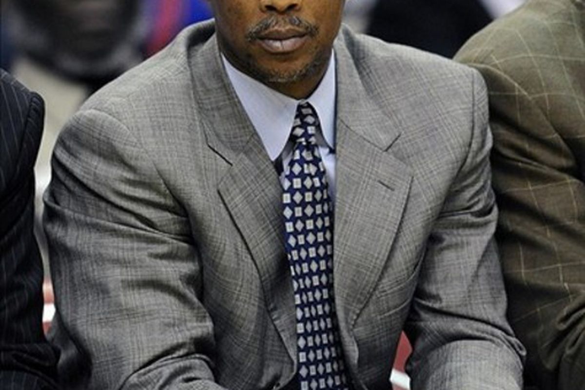 Mar 5, 2012; Cleveland, OH, USA; Cleveland Cavaliers head coach Byron Scott sits on the bench in the third quarter against the Utah Jazz at Quicken Loans Arena. Mandatory Credit: David Richard-US PRESSWIRE