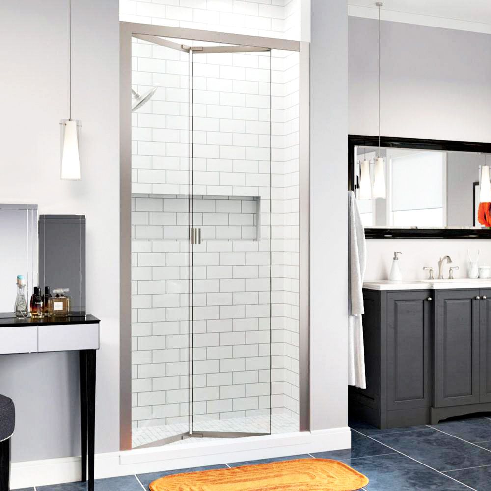 Bifold shower door saves space
