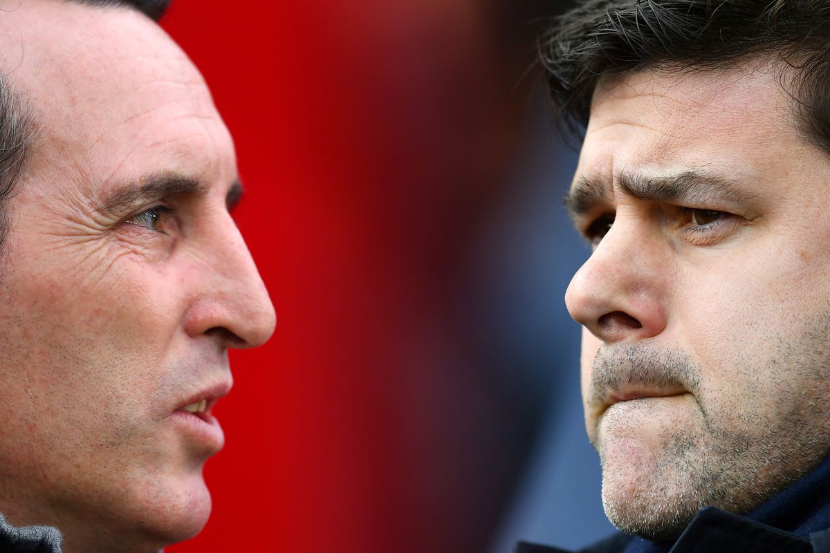 Unai Emery and Mauricio Pochettino - Arsenal FC v Tottenham Hotspur - Premier League