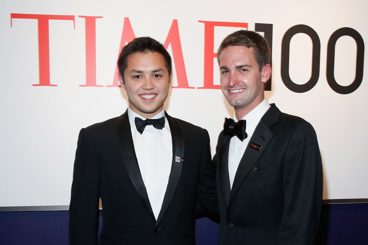 Honorees Bobby Murphy (L) and Evan Spiegel attend the TIME 100 Gala,&nbsp;