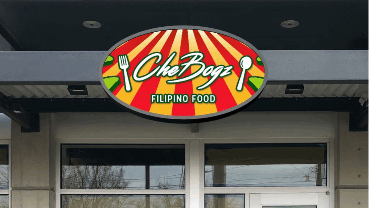 A storefront with a sign that says, “CheBogz Filipino Food”