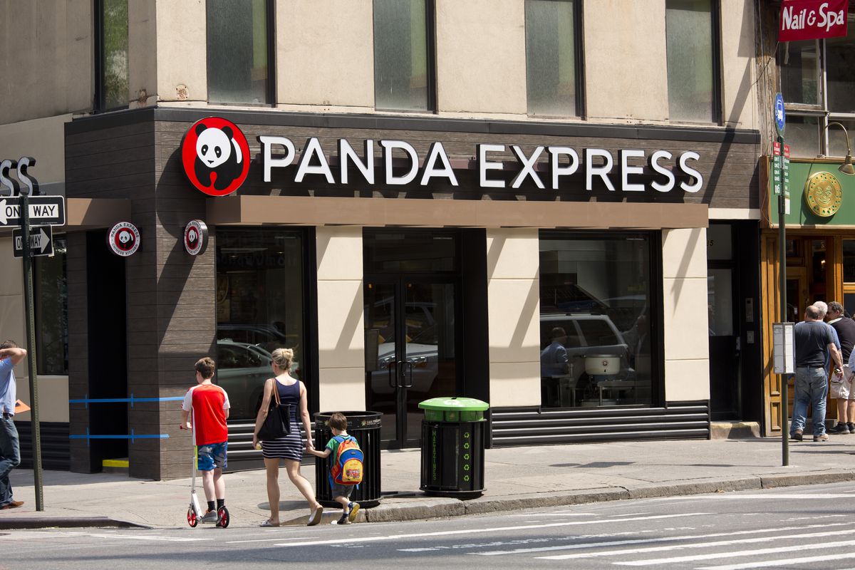 The exterior of a Panda Express in Manhattan.