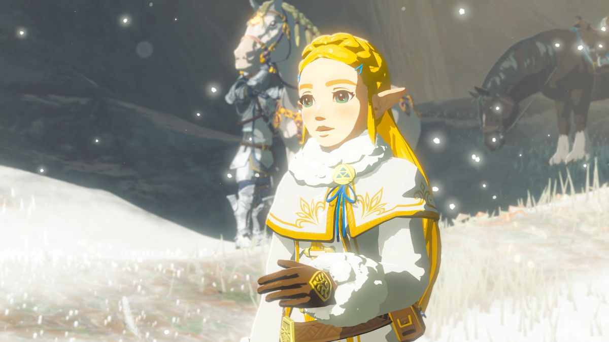 Princess Zelda in cold-weather gear from The Legend of Zelda: Breath of the Wild DLC