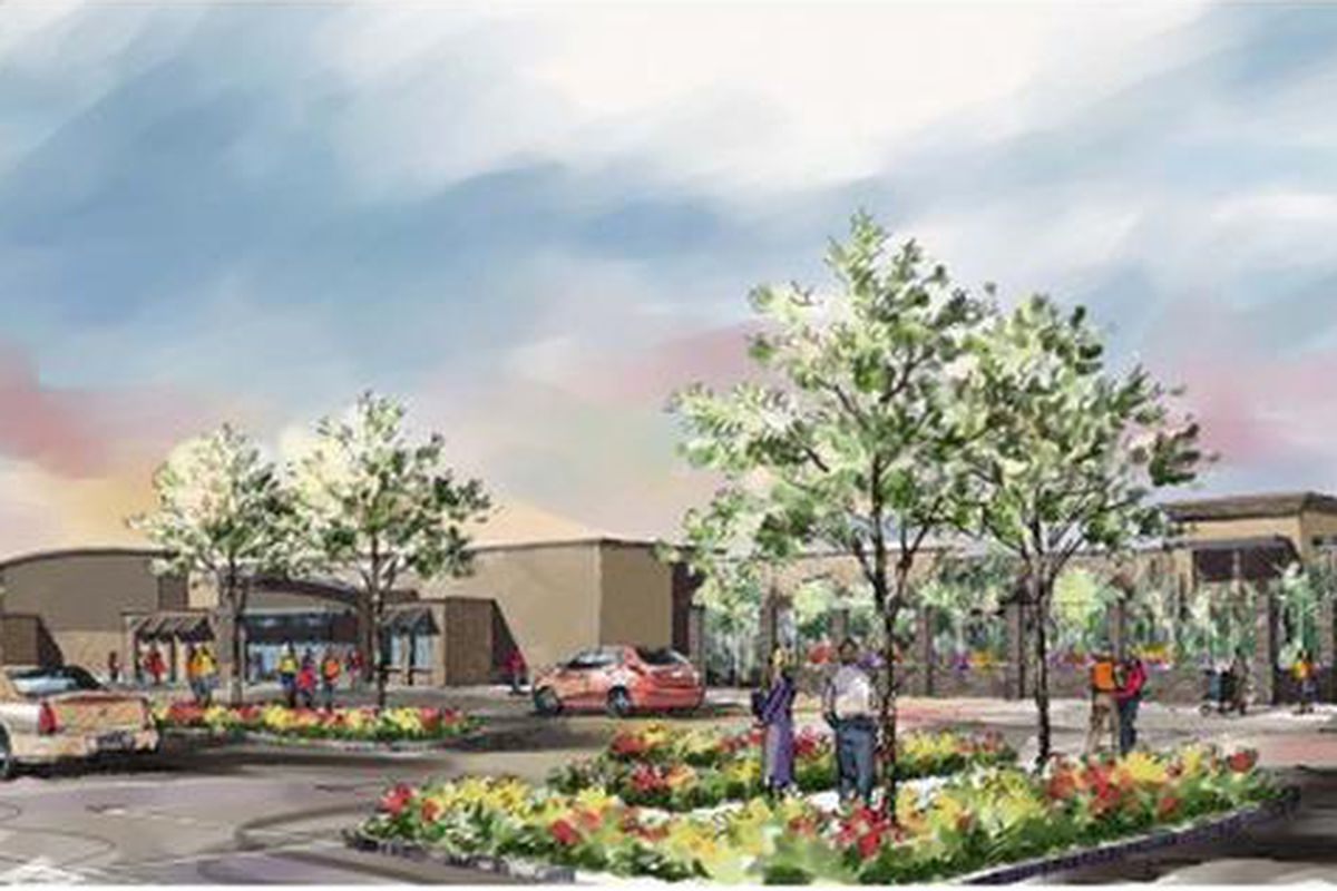 An artist's rendering of the new shopping paradise that'll pave over one of the world's rarest forests. Image <a href="http://www.miamiherald.com/2014/07/12/4232296/walmart-planned-for-endangered.html">via</a>.