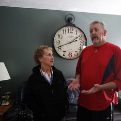 Paula and Ron Jensen are interviewed at their home in Riverton, Thursday, Feb. 20, 2014. Their son was abused by a neighbor years ago.