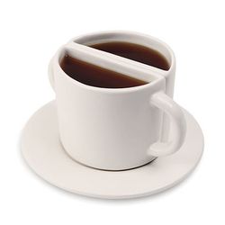Tea for Two Cup and Saucer Set, <a href="http://www.kikkerland.com/products/tea-for-two/">$20</a> at <b>Kikkerland</b>