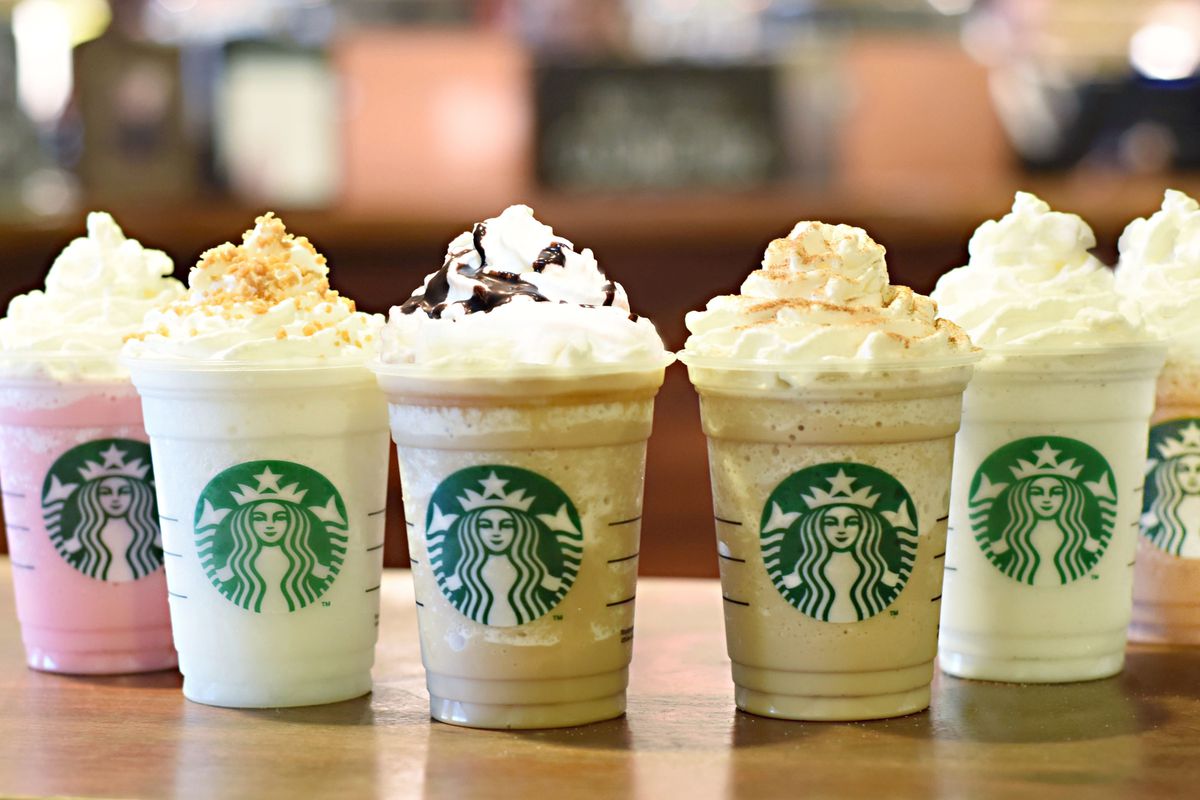 Six different types of Starbucks Frappuccinos