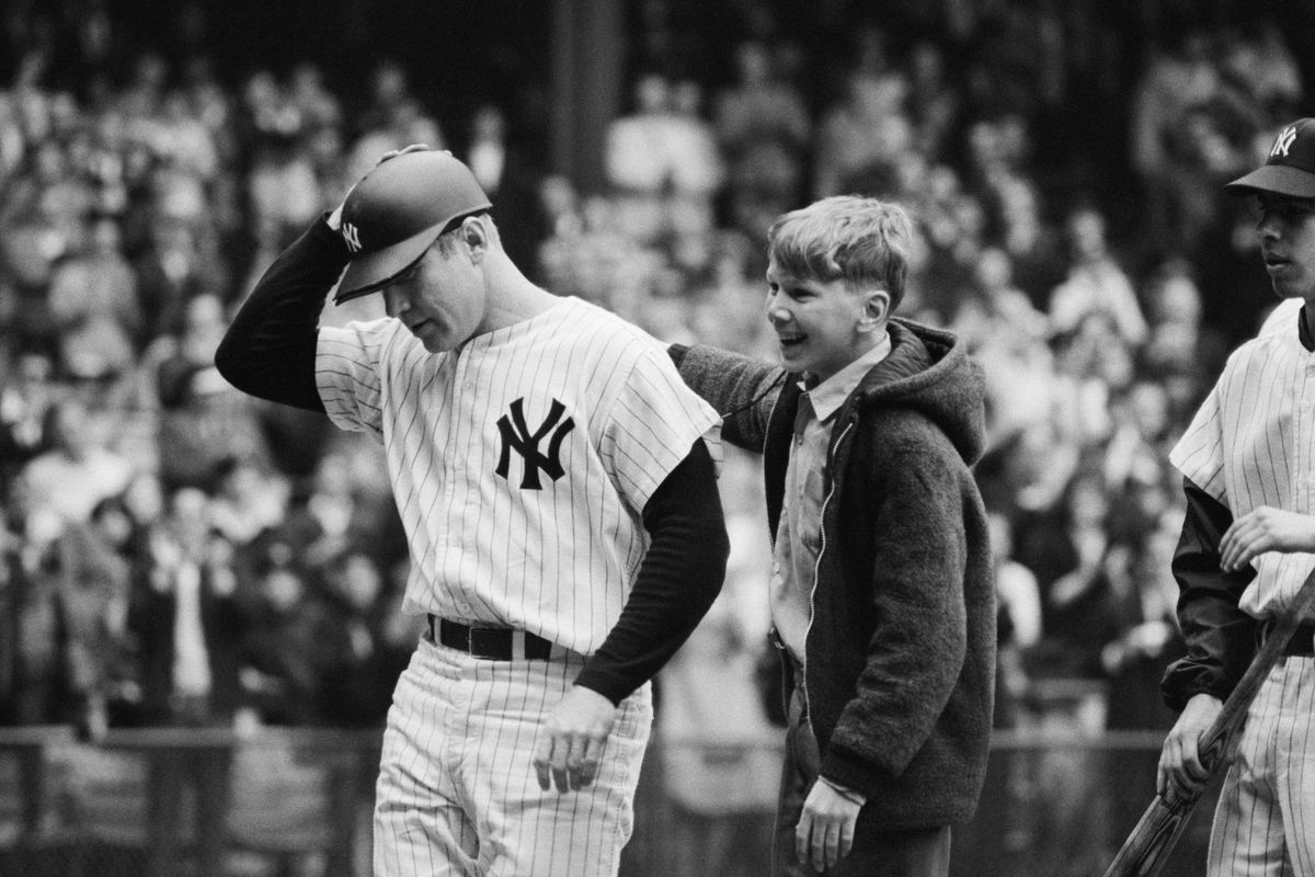 Boy Patting Mickey Mantle On The Back