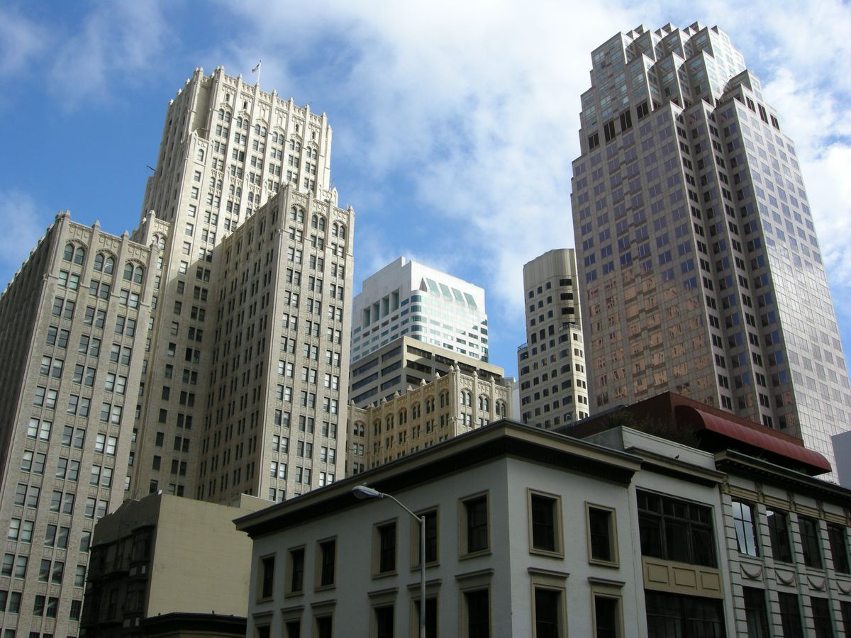 Skyscrapers in the Financial District.