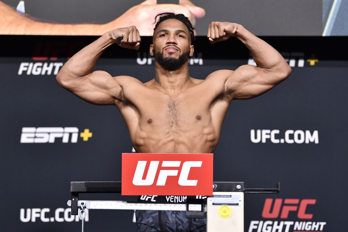 Kevin Lee during weigh-ins for UFC Vegas 35.