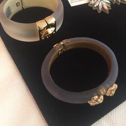 Alexis Bittar lucite bangles, $78 (top, from $195) and $138 (bottom, from $275)