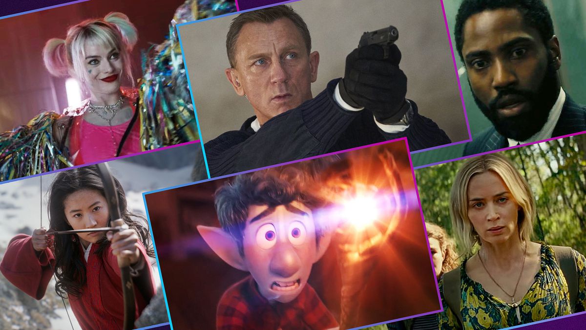 a grid of six images featuring images from six of the most anticipated movies of 2020